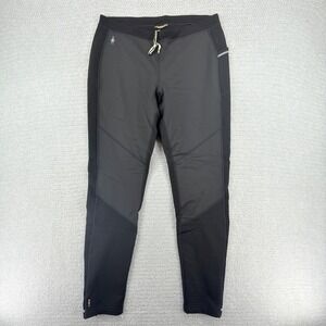 Smartwool Tights Pants Mens XL Black Merino Sport Fleece Wind Wool Ankle Zip